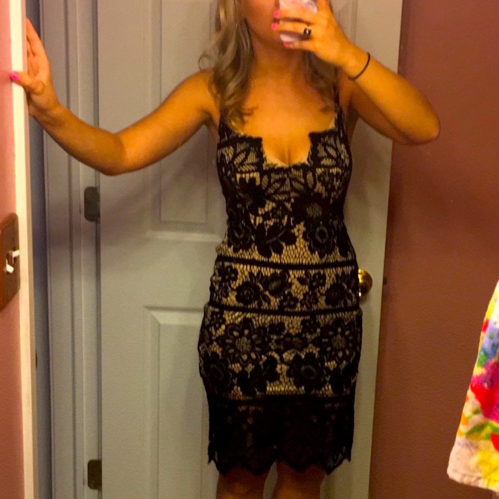 Charlotte Russe black lace dress